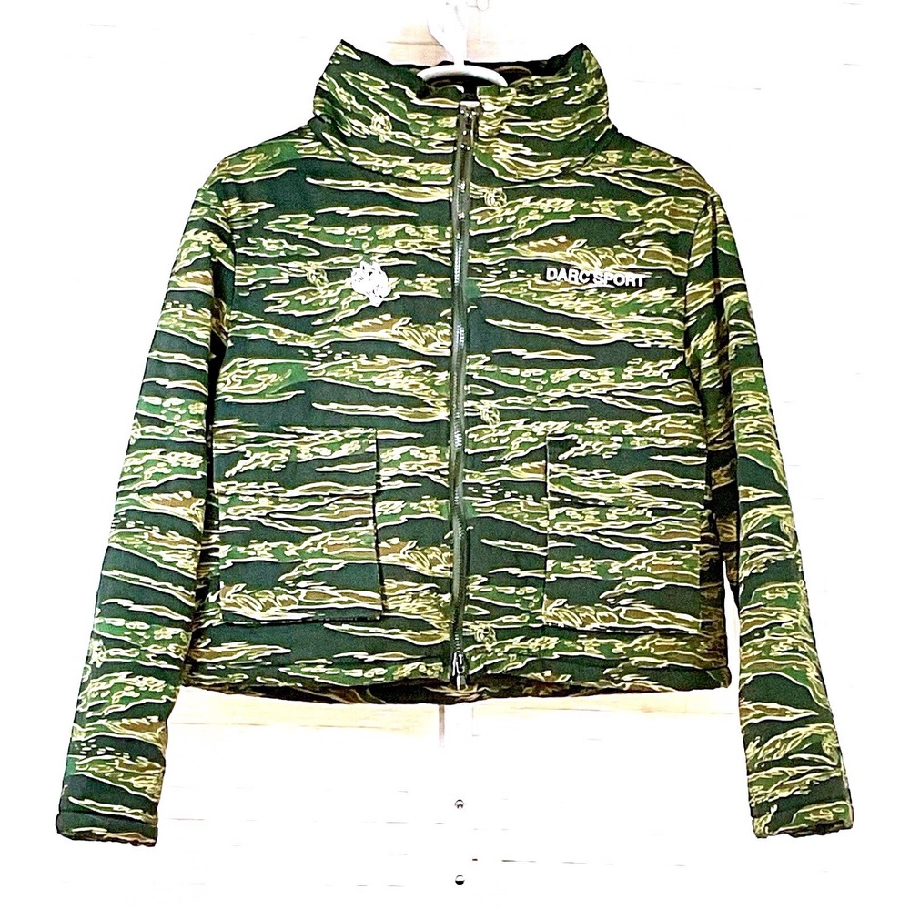 Darc Sport Camo Cropped Puffer Jacket Size Medium